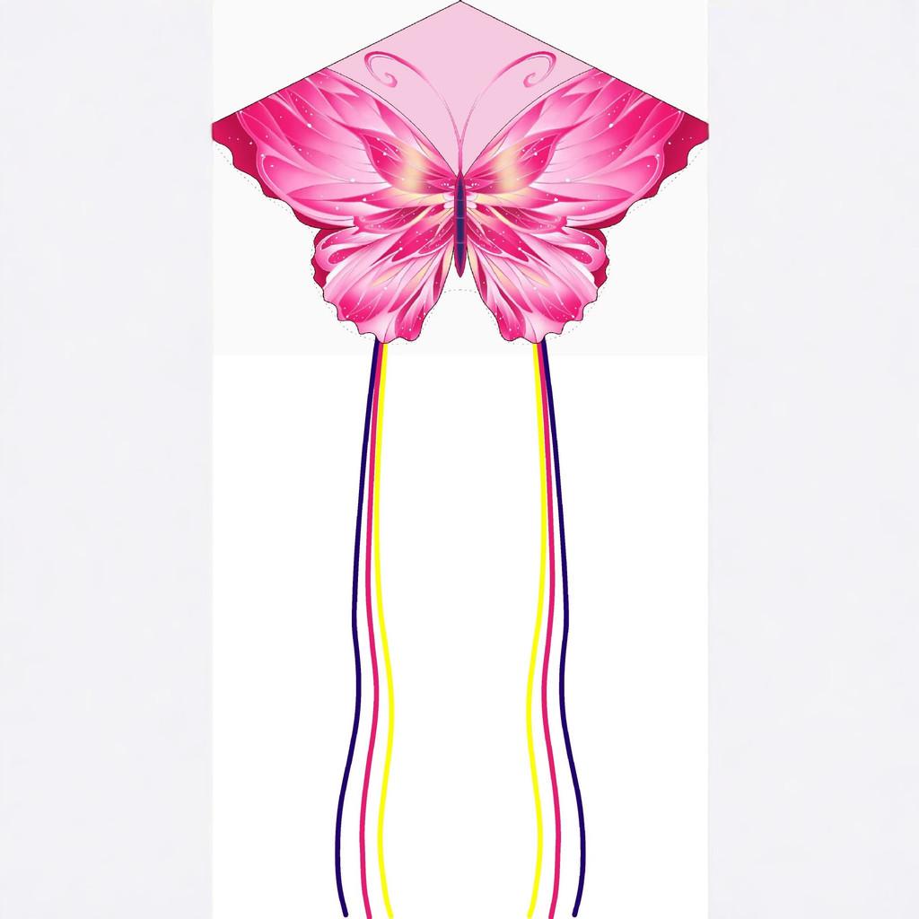 Butterfly Kite With Glass Fiber Frame For Outdoor Recreation Kids And Adults