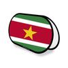 Drapeau Ovale - Suriname - 70 X 120 Cm - Polyester - Impression Recto/verso - Pliable Rétractable