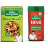 TATA Sampann Хинг (Бандхани Хинг), Рекомендовано шеф-поваром Сандживом Капуром, составная асафетида, 100 г и тата сампанн чаат масала, 100 г.