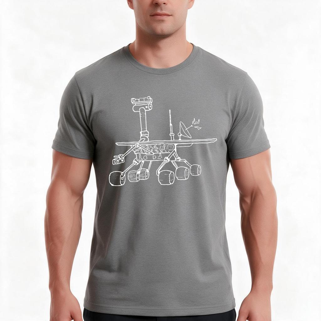 Oppurtinity Mars Rover Tshirt Summer Casual Cotton Tee Oversized Streetwear Tops Vintage Graphic Print Unisex Unisex Unisex