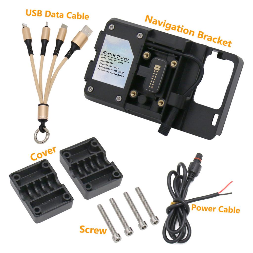 Замена навигационного кронштейна для мобильного телефона с беспроводным зарядным устройством для BMW R1200GS, Honda CRF1000L Africa