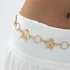 PuRui Romantic Exquisite Alloy Waist Chain Women Trendy Big Flower Summer Sexy Beach Party Belt Dress Body Zircon Accessories