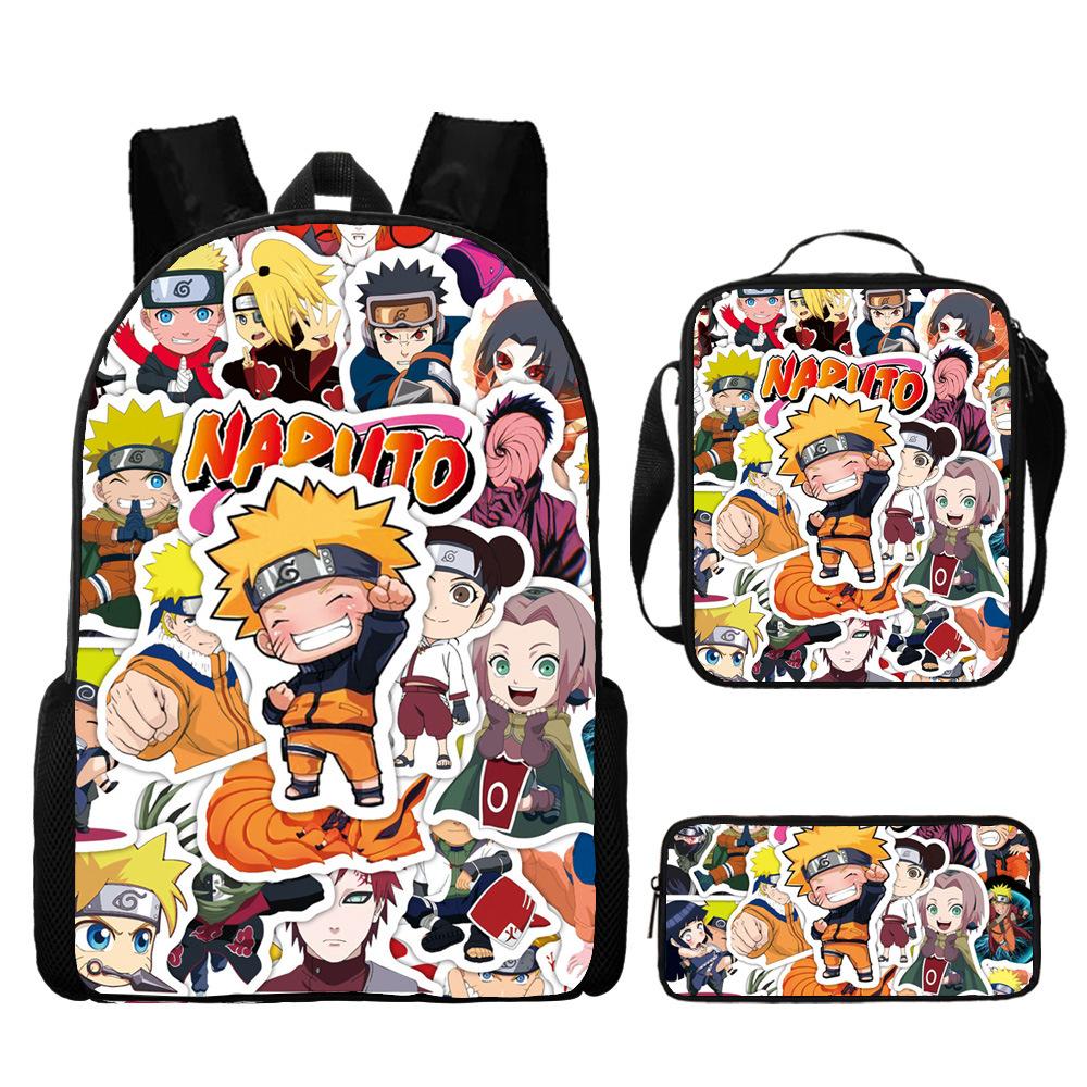 Naruto Naruto Surrounding Primary School Bag Cartoon Animation Backpack Satchel Pencil Case