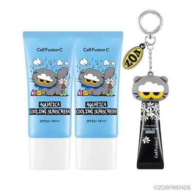 [ИЗДАНИЕ ZO&FRIENDS] Aquatica Охлаждающий солнцезащитный крем 35 мл + 35 мл Двойной набор (+10мл+Брелок)