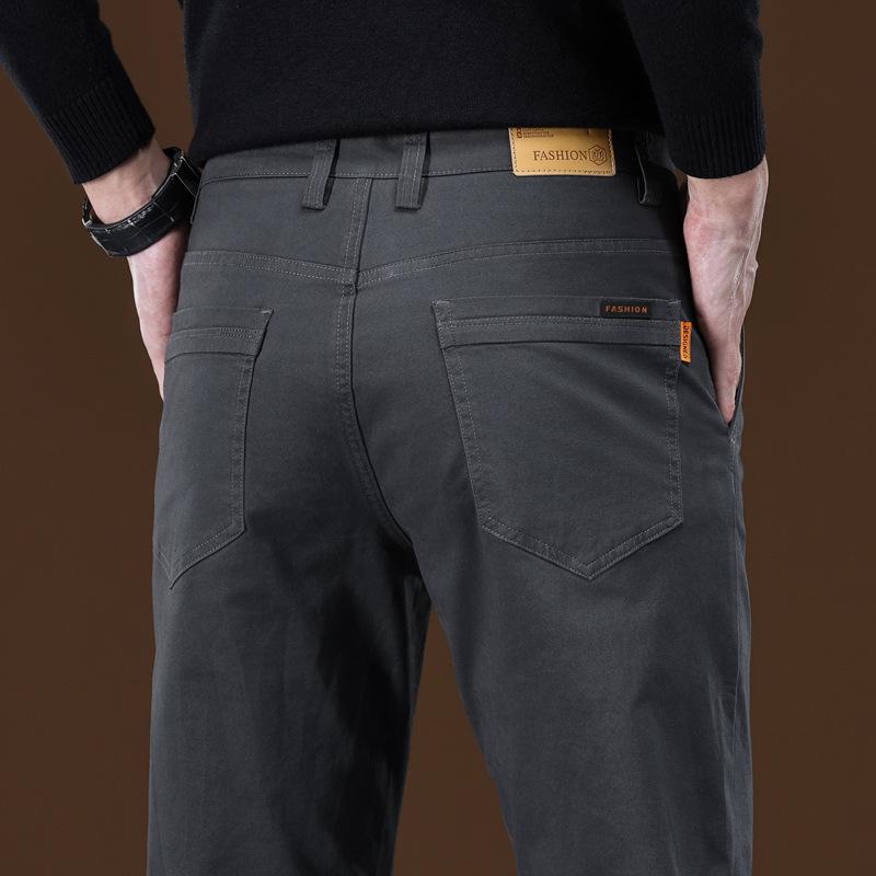 Men's Hong Kong 2025 Spring/Summer Pure Cotton Loose Straight Business Trousers