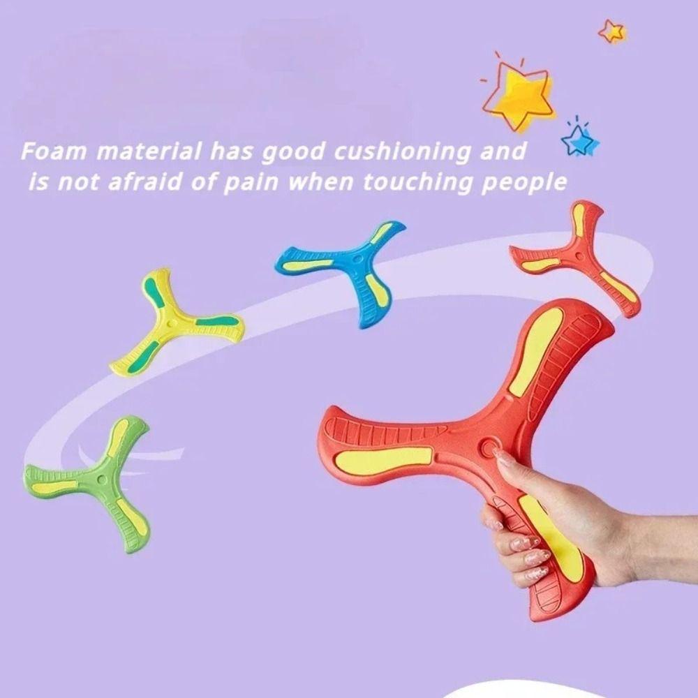 Soft Three-leaf Cross Flying Disc Interactive Spinner Three-Bladed Children Boomerang  Adult-kids