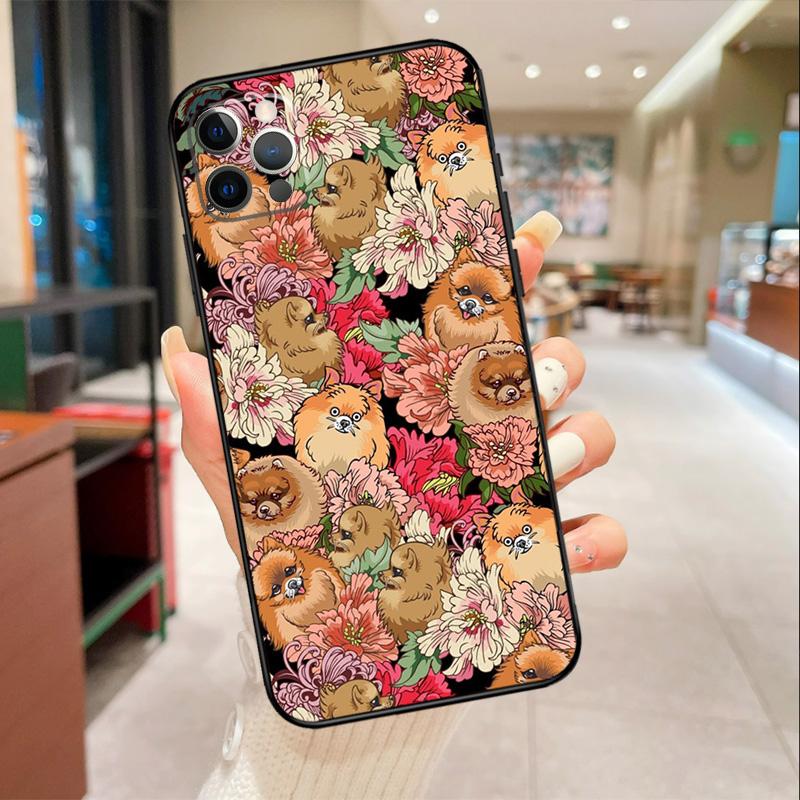 Pomeranian Dog Phone Case For iPhone 16 15 12 13 11 14 Pro Max Mini X XR XS Max 6S Plus Coque