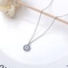 Zinc Zinc Alloy Dainty Thin Pendant Chain Blue Turkish Evil Eye Choker Necklace Jewelry Accessories