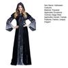 Halloween Costume Suit Witch Queen Dress Shawl Set Scary Death God Women Outfit Skull Printed Dark Style Dress for Halloween Party Stage Show