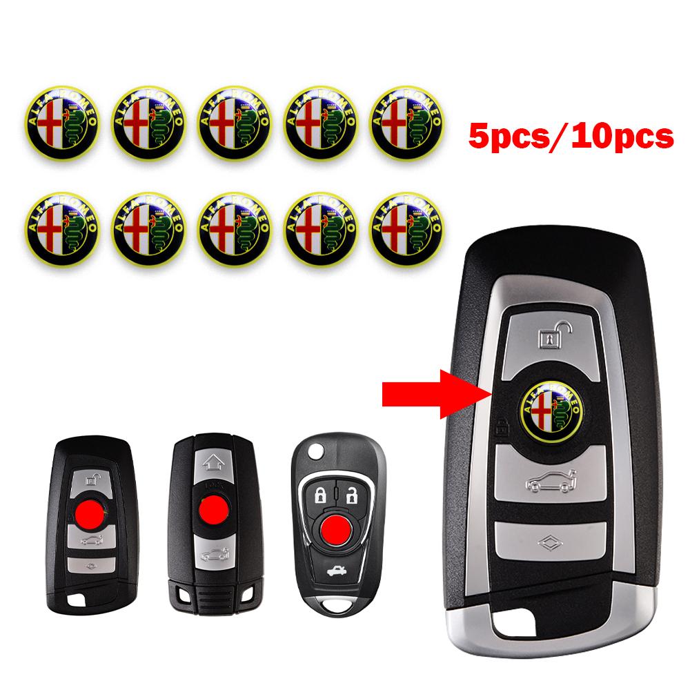 14mm Car Logo Remote Key Emblem Sticker Decoration Decal Accessories For Alfa Romeo Tonale Stelvio MiTo Giulietta Giulia ALFA 4CTM6