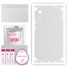 apgo Protective Skin Sticker for the Back+sides Compatible with Honor 8A 2020, Full Wrap Film, Foil, Vinyl - Pattern Transparent Carbon