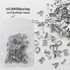 200pcs Mixed Silver English Letter Charms Metal Alloy 3D Nail Art DIY Decoration