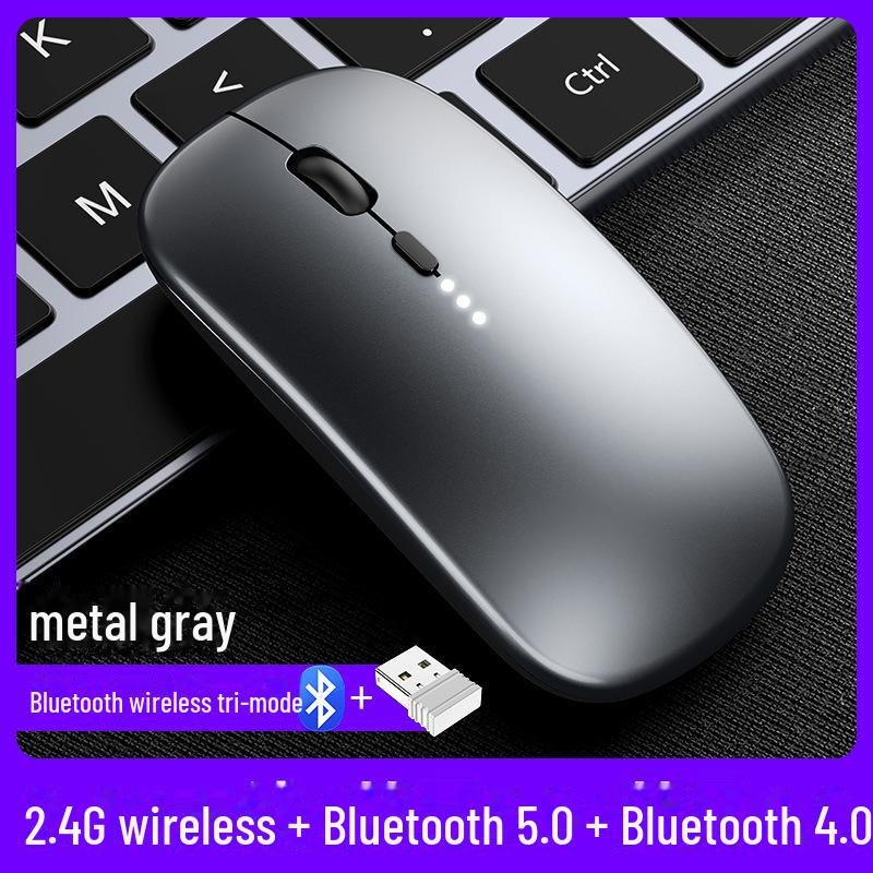 Бесшумная двухрежимная беспроводная Bluetooth-мышь — с возможностью подзарядки для использования дома и в офисе