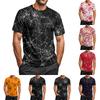Men's Halloween Printed Round Neck Raglan Short Sleeve Top T-Shirt