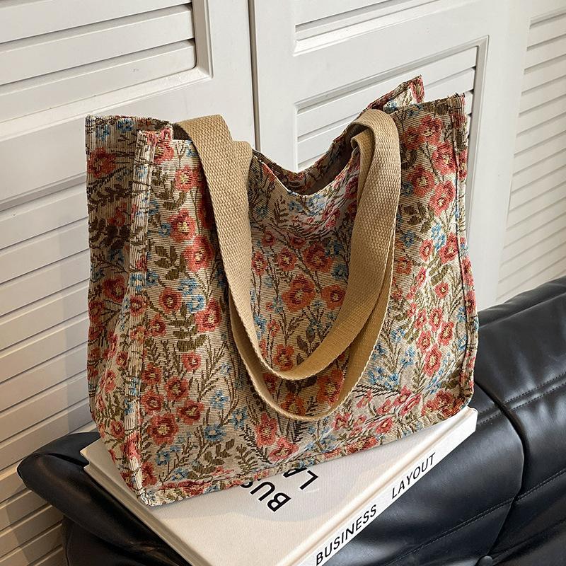 Холщовая сумка большой вместимости Женская новая сумка-тоут Женская модная универсальная модная сумка на одно плечо Женская
