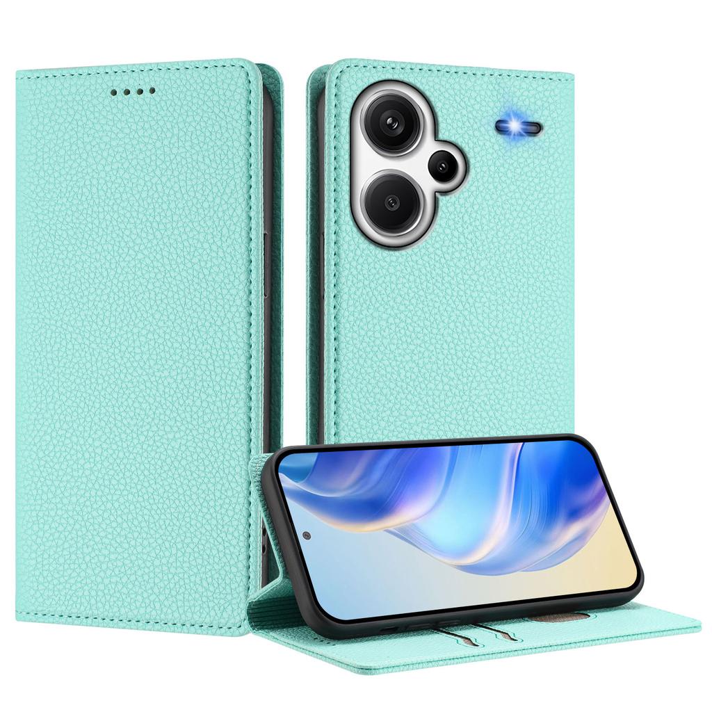 For Xiaomi Redmi Note 13 Pro+ 5G Wallet Case RFID Blocking Litchi Texture Leather Mobile Cover