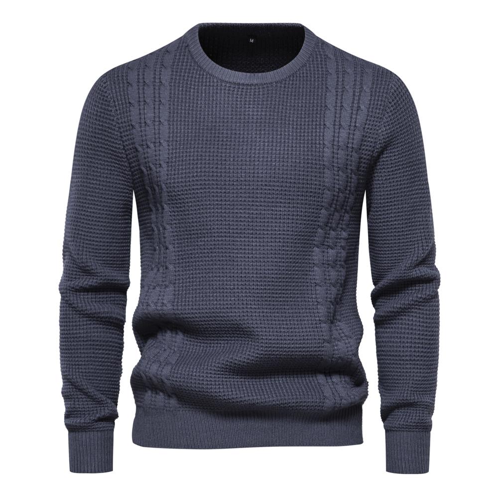 2023 New Warm Men's Pullovers Sweater for Fall and Winter with Solid Color and Soft Material Casual Classic Sweater Men