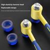 1 Double Headed Installation Hammer, 25mm To 45mm Rubber Hammer With Rubber Handle, Detachable Insulated Installation Hammer