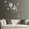 18-Petal 3D Acrylic Mirror Flowers: Crystal Wall Stickers for Bedroom & Living Room Decor