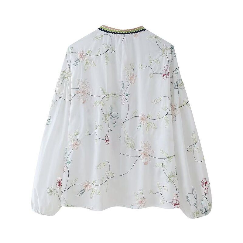 Fashion Style 2024 Summer New Arrival Women's Clothing Stylish Flower Embroider Shirt High Waist Skirt 5770037