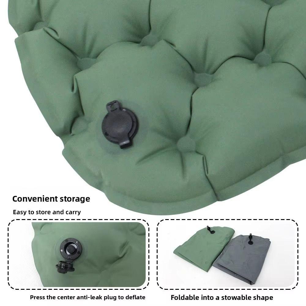 Foldable Inflatable Seat Cushion Waterproof Camping Chair Pad Travel Chair Cushion Camping