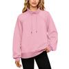 Women's Stand Collar Sweatshirt Oversized Turtleneck Drawstring Pullover Long Sleeve Top