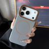 Матовый чехол с контрастным цветом и текстурой личи для iPhone 17 Air 16 15 14 13 12 11 Pro Max Plus с MagSafe, мягкий чехол из ТПУ