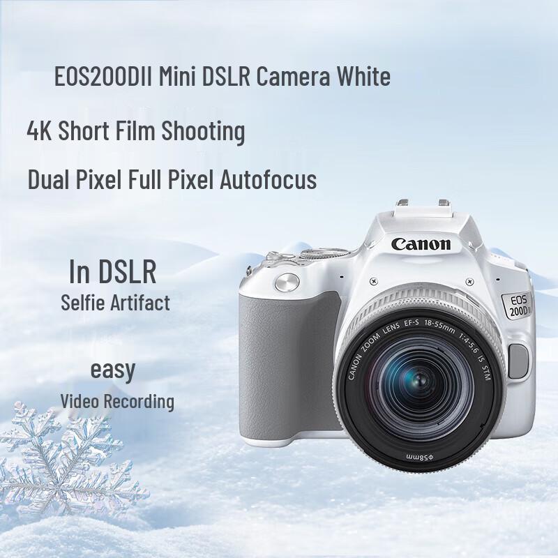 Canon EOS 200D II DSLR Camera with EF-S 18-55mm Lens Kit (CN version)