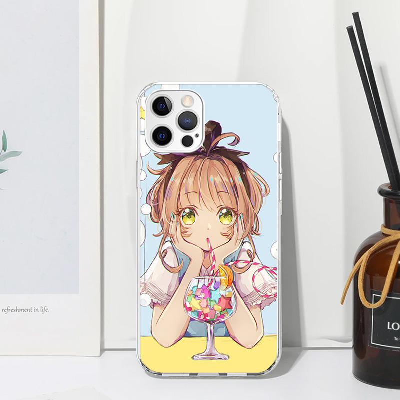 CardCaptor Sakura Anime Phone Case For Iphone 17 Air 16 15 Plus 16E 14 Pro Max 13 Mini 12 11 7 8 SE Fundas Soft Back Cover 17 Ai