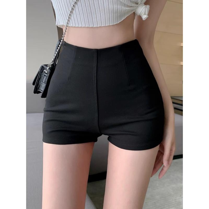 Women's Black Leggings: Anti-Exposure, Tight Hip, Spring/Summer Outerwear, Discreet Shorts