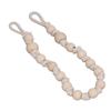 Boho Curtain Tiebacks Bohemian Style Durable Wood Rope Wide Application Curtain Holdbacks for Curtain Towel Paper Beige