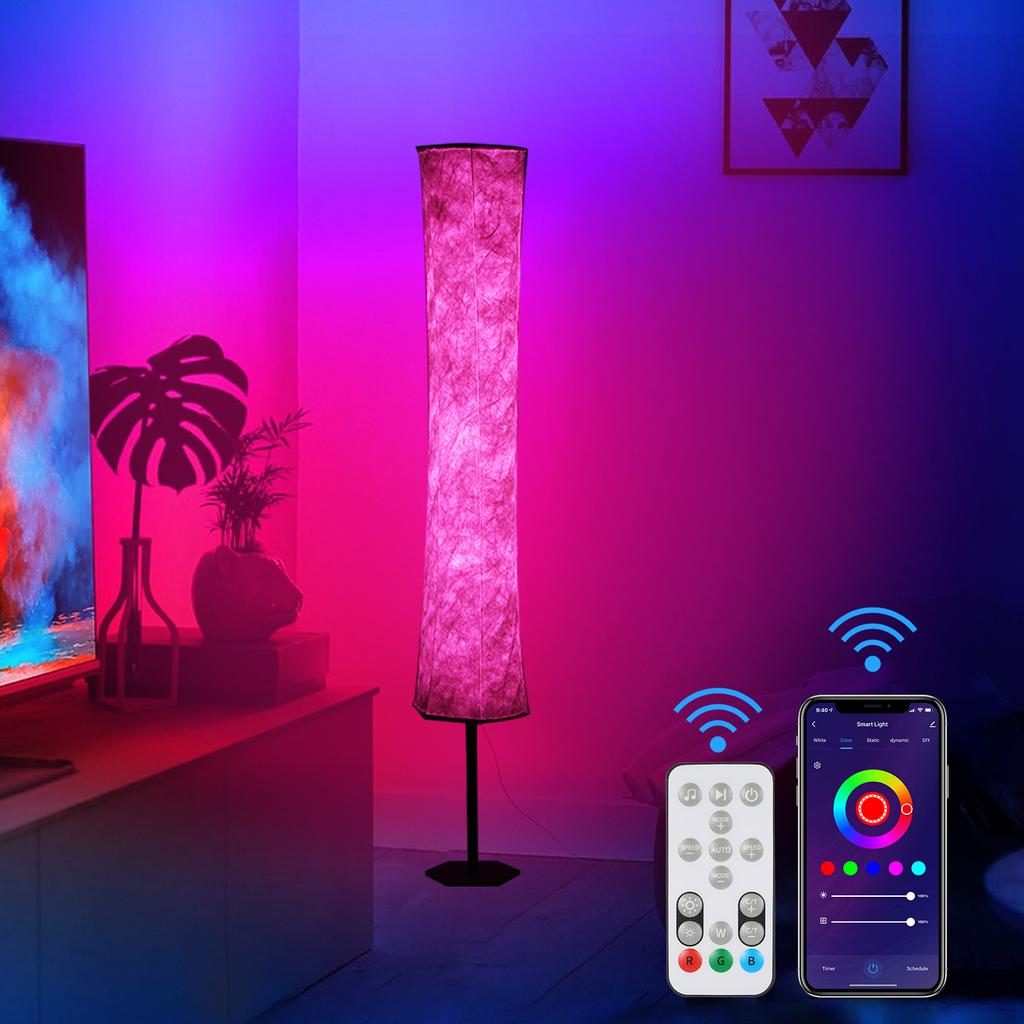 Шестигранная RGB напольная лампа C85 265V 11W, напольный светильник, поддерживается беспроводное подключение, управление через приложение для телефона, пульт управления