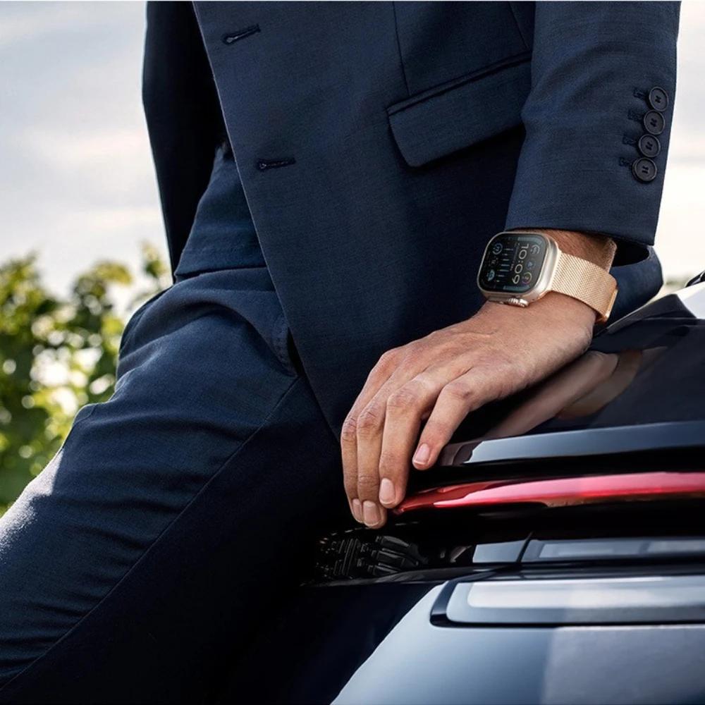 Магнитный ремешок для Apple Watch Band Ultra 49 мм 46 мм 42 мм Миланский браслет iWatch Series 10/11 9 8 7 6 5 4 SE/3 45/44/41/40 мм