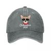 Chihuahua Mom Baseball Cap  New Vintage Washed Cotton Baseball Cap Parent Kids Sun Hats