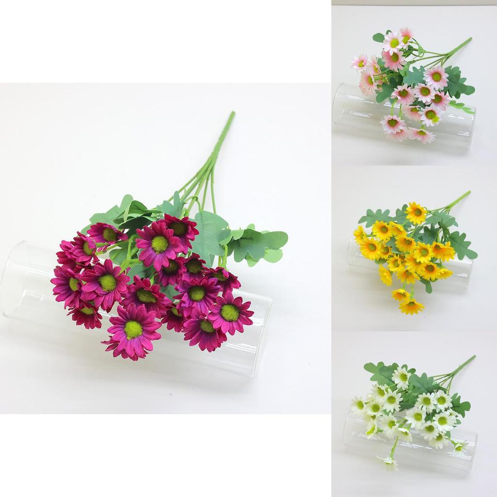 Miniature Faux Chamomile Flower Arrangement For Wedding Centerpieces Photo Shoots Home Decor