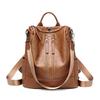 Fashion Backpack Female Spring and Summer Easy Soft Leather Backpack Leisure Travel Bag