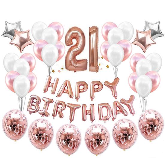 С Днем Рождения Набор Номеров Звездные Шары Конфетти Ресторан Домашняя Вечеринка Декор