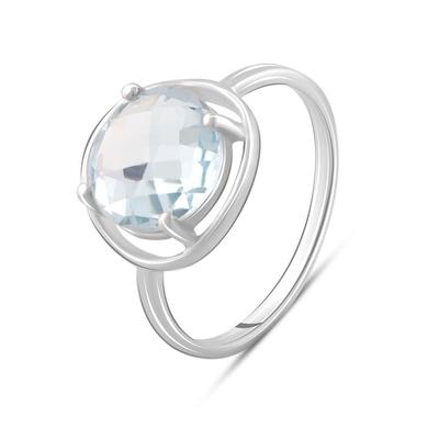 Серебряное кольцо с натуральным топазом 3.713ct (2089513) 2.7 гр. 925 пробы