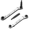 3/16" to 3/8" & 5/16" x 1/4" HVAC Service Wrench Set  Air Conditioning Maintenance