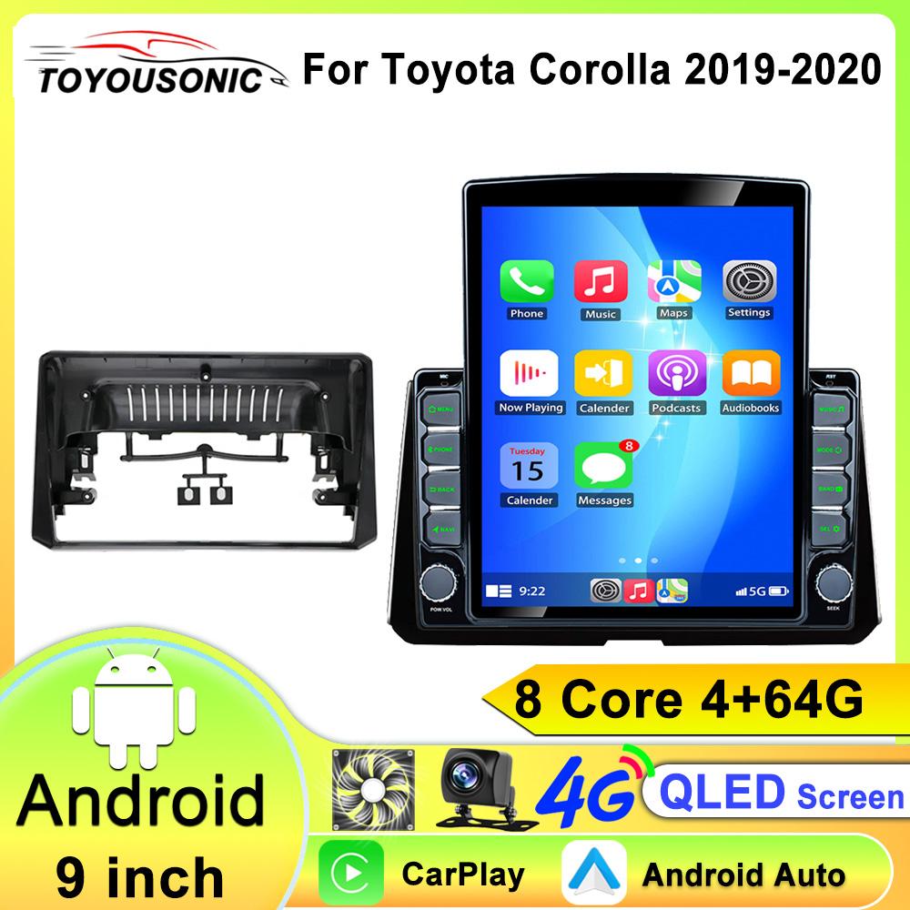 9,7-дюймовый Android 13 4G Carplay автомобильный стерео радиоприемник для Toyota Corolla 2018 2019 2020 2021 мультимедийный проигрыватель 2 Din GPS DVD динамики DSP