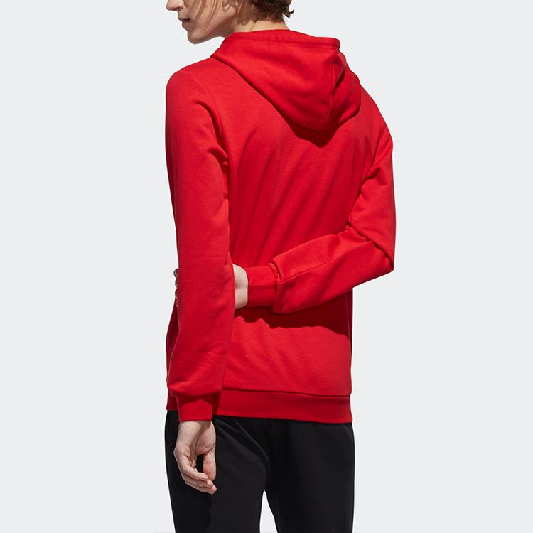 adidas Повседневный пуловер с капюшоном с нео-логотипом, мужская толстовка с капюшоном красного цвета EA3525