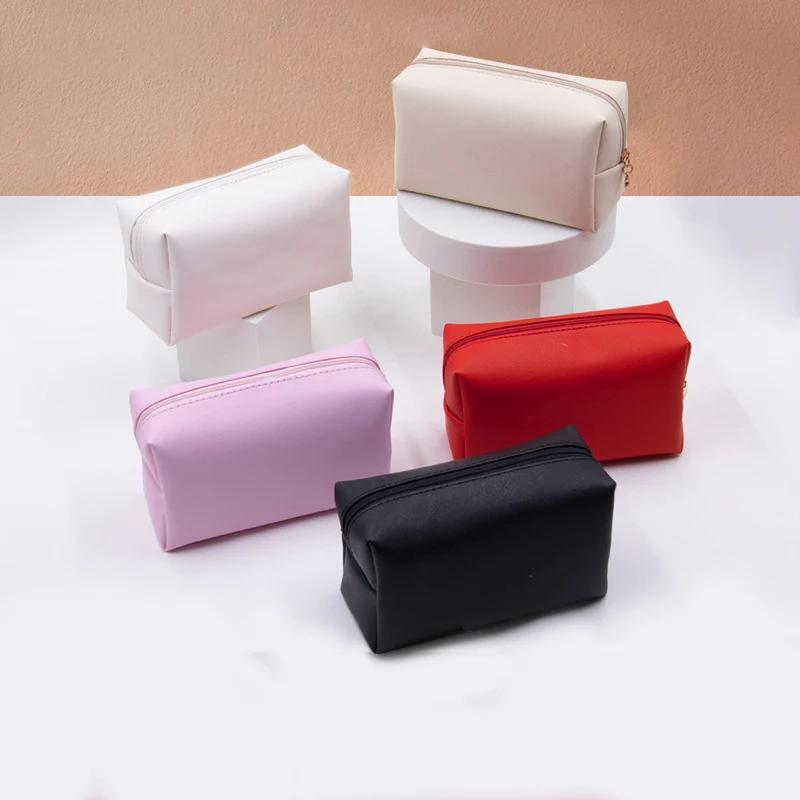 Multifunctional Fashion PU Leather Makeup Bag Waterproof Women's Cosmetic Bags Case Travel Wash Square Organizer Make Up Bag
