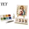 Spiritual Home Decor Pieces Christian Sea Glass Art Kit, DIY Religious Mosaic Kit for Adults, Faith Beginner Friendly Supplies Inspired Craft,