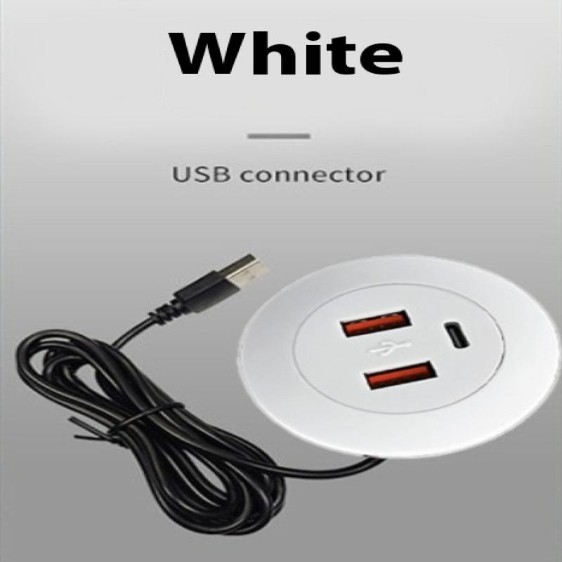 1 шт. USB-зарядное устройство с несколькими портами USB2.0 на USB TYPE-C, зарядный разъем, удлинитель, встроенный настольный скрытый кабель для быстрой зарядки