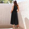 Women's Elegant Slim One-Shoulder Metal Tie Gowns Dresses