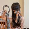 Adjustable Bow Silk Scarf Headband Floral Print Hair Hoop Ribbon Hairband Boho Hair Accessory