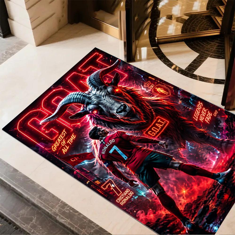 Ronaldo's Juventus Glory Floor Mat Suitable for Entryway Living Rooms Playrooms Dining Room Antislip Carpet Office home decor Spiritual Gift