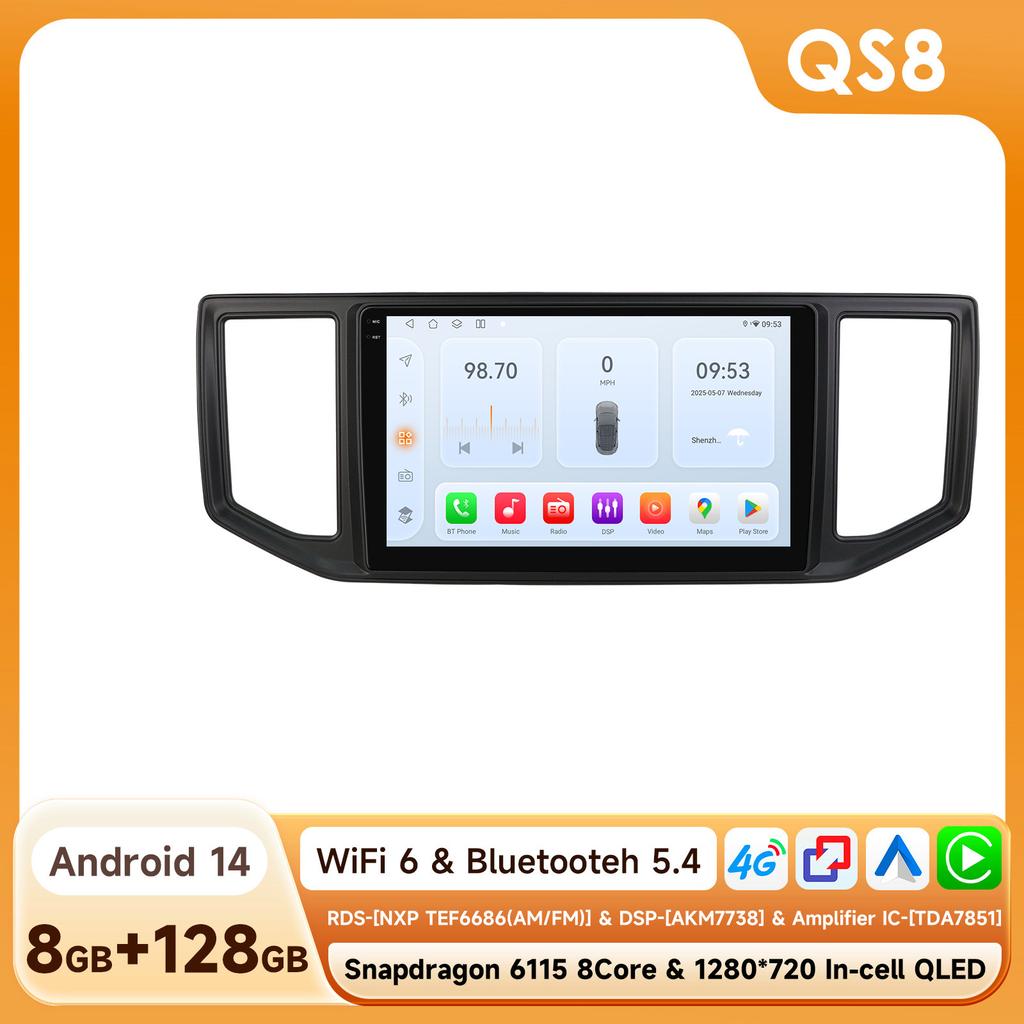 OSSURET Snapdragon 6115 Android Автомагнитола Плеер Интеллектуальный Экран для VW Volkswagen Crafter 2017-2021 Carplay Auto 2DIN Автомобильная Мультимедиа Авторадио