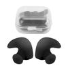 1 Pair Swimming Ear Plugs Soft Silica Gel Waterproof DustProof Water Sports Swim Earplugs(Black In Bulk )