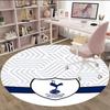 1pc T-Tottenham Hotspur  Carpet, Round Rug, Comfortable, Suitable for Entryways, Living Rooms, Office, And Bedrooms, Christmas Decoration